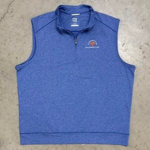 Cutter & Buck Men's Performance Golf Quarter Zip Vest Kiawah Island Ocean Course